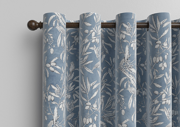 Aviary Velvet, Denim - Made to Measure Curtain - Image 12